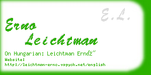 erno leichtman business card